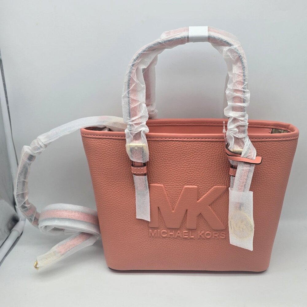 Michael Kors Jet Set travel XS Carryall Convertible Top Zip Tote Sherbert